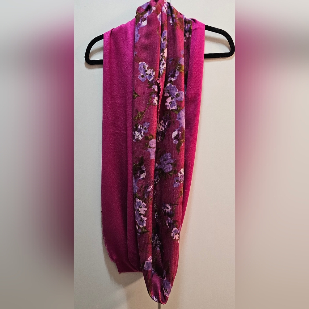 Magenta Floral Women's Scarf